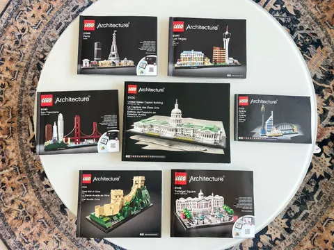Lot LEGO Architecture Manuals Booklet San Francisco Capitol Building Paris Vegas