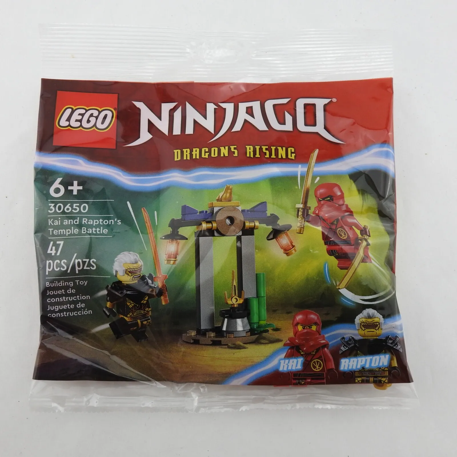 New LEGO NINJAGO Kai Rapton Minifigure Temple Battle Polybag 30650 Dragon Rising