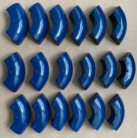 LEGO Part 87559 (Qty 18) Round Corner Brick 6x6x2 in Dark Blue NEW