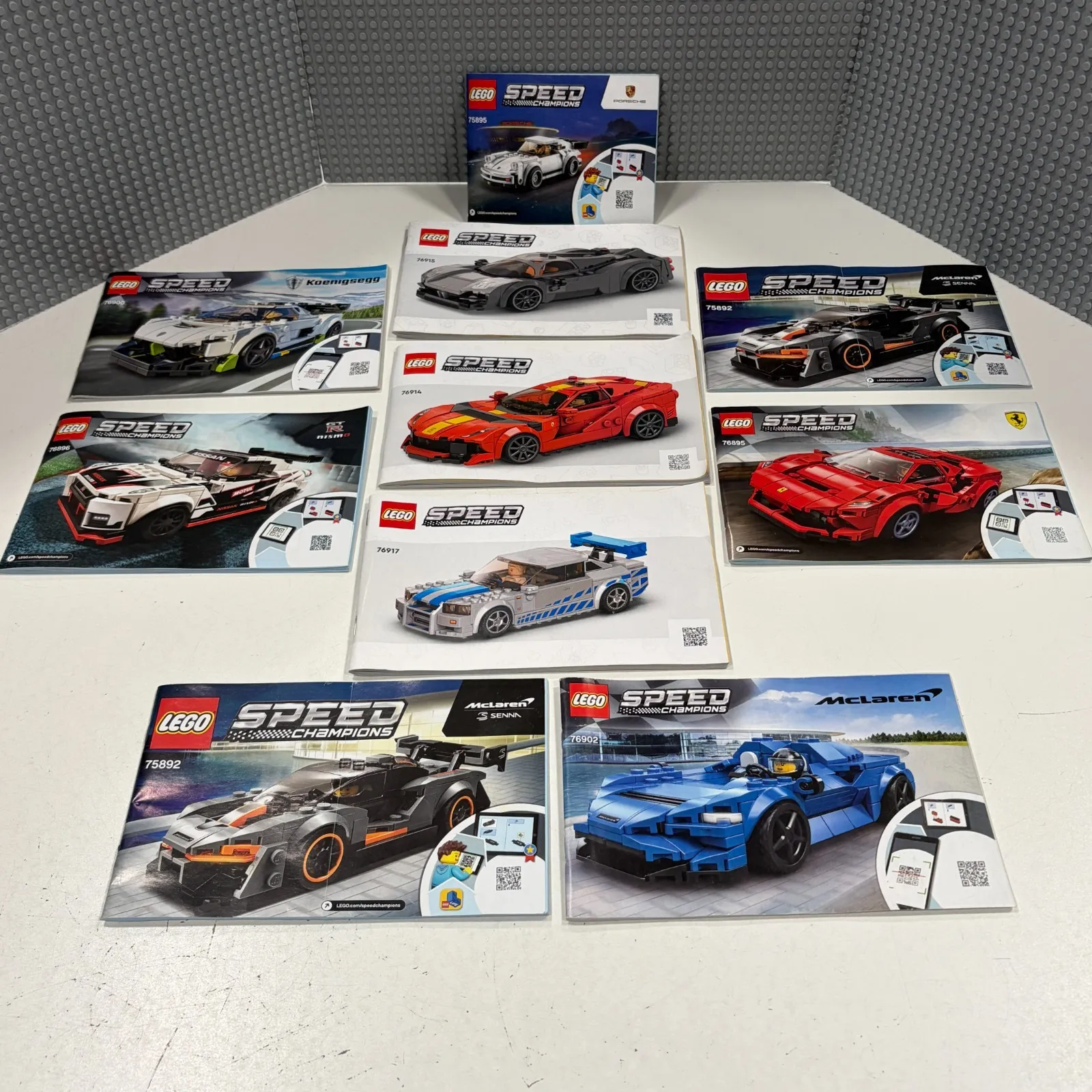 Lego 10 Speed Champion Manuals 75895 76914 75892 76900 76915 76895 + More !