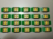 20 x Vintage Lego Window Frame Pane And Shutter Red Black Green 3853 3856 3854