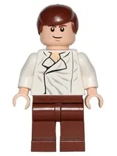 LEGO® Minifigure Star Wars sw0278 Han Solo Reddish Brown Legs w/out Holster Patt