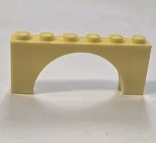 LEGO Parts - Bright Light Yellow Arch 1 x 6 x 2 - No 15254
