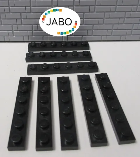 (J8/2/4) LEGO 8 x 3666 Flat Plate 1x6 Black