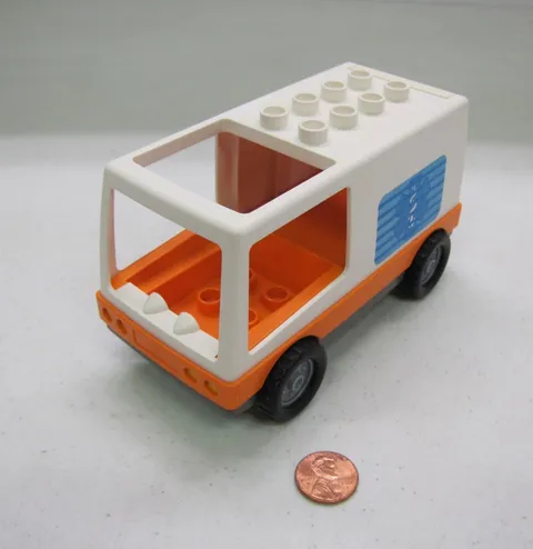Lego Duplo AMBULANCE EMERGENCY VEHICLE for Hospital Doctor Vintage w/ Back Door