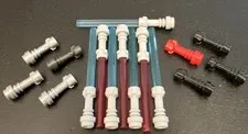 LEGO Star Wars Minfig Lot of 8 Lght Sabrs Red/Blue Darths & Jedis And Xtra Hilts