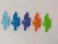 Lego 80033 Monkie Kid 5 Different Colors Of Fancy Fire Pieces 80031 80032 80036