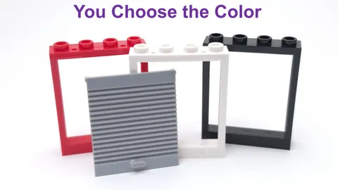 Lego 1x4x4 Lift Door Frame with Light Bluish Gray Lift Door You Choose the Color