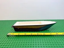 1996 LEGO Black Boat White Deck 24 x 6 x 3 8.5" L. no Sticker Riptide Racer4002