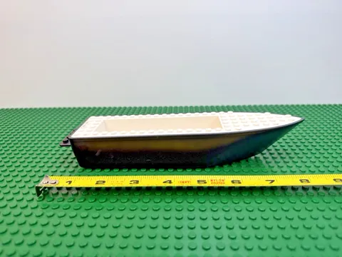 1996 LEGO Black Boat White Deck 24 x 6 x 3 8.5" L. no Sticker Riptide Racer4002