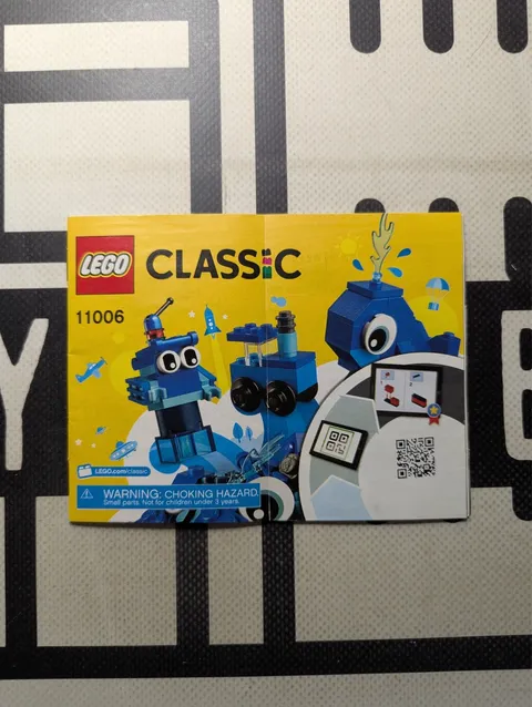 Lego Classic 11006 Creative Blue Bricks Instruction Manual Only! NO LEGOs! 2020