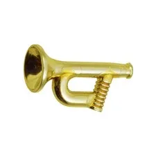 Lego Chrome Gold Minifigure, Utensil Musical Instrument, Bugle / Trumpet inv.569
