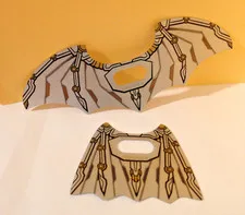 Lego 20273 Trans-clear Plastic Wings-Space Batman Pattern - Open/Collapsed Wings