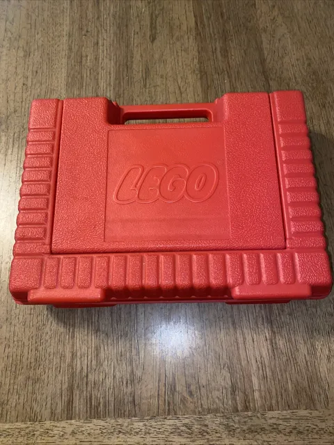 Vintage 1985 LEGO - Red Hard Plastic - Portable Carrying Storage Case Box