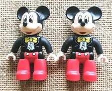 2 Lego Duplo Disney Mickey Mouse Toy Figures Black & Red Tuxedos