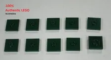 LEGO NEW 2x2 Dark Green Plate 1 Center Stud (10x) 6186827 Brick 87580