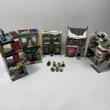 LEGO Building Lot Holiday Main Street Noodle Shop Pet Townhouse Hotel