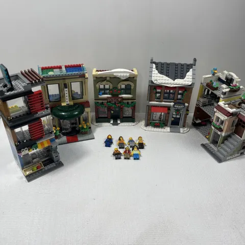 LEGO Building Lot Holiday Main Street Noodle Shop Pet Townhouse Hotel