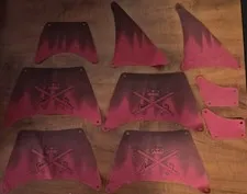LEGO 4195 Queen Anne's Revenge  9 Dark Red Original Lego Cloth Sails Set w/ flag