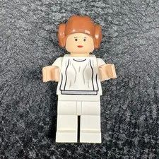 RARE LEGO Princess Leia SMOOTH HAIR sw0175a Amazing condition