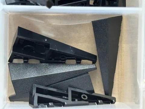 LEGO Parts - Black Wedge 5 x 2 Left - No 3504 - QTY 5