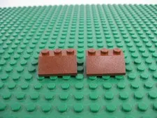 2x LEGO Old Brown Slope 42 2 x 3 Adventurers Star Wars 5978 7130 4477 #3038