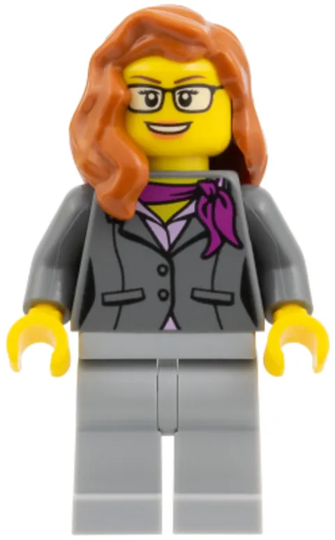 LEGO: Scientist Female Magenta Scarf (cty1058)