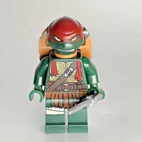 LEGO TMNT Raphael Minifigure Red Mask w/ Sai Weapon & Shell 2012