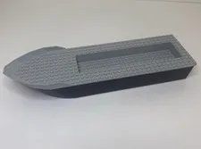 Lego Boat Hull 23997 & 23998 Gray Top On Black Bottom 2015