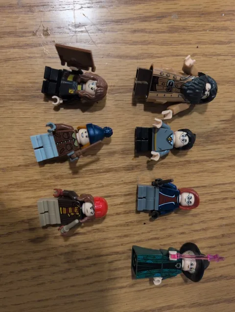 Lego, Harry Potter, Mini figures,  Granger, Dumbledore, Weasely, Trelawney