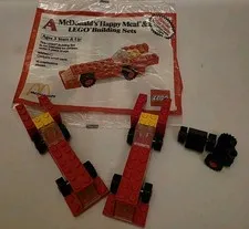 Vintage 1985 McDonald's Happy Meal LEGO Race Cars (Set A / #1913) (2 Sets)