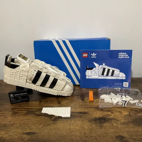 LEGO Icons Adidas Originals Superstar Shoe #10282 COMPLETE w/ BOX Assembled Once