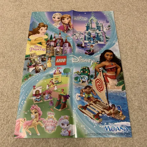 LEGO Promotion Poster Disney Frozen Moana Princess Whisker Haven Collectible