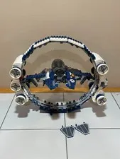 READ CRACKS Lego Star Wars 7661 Jedi Starfighter w/ Hyperdrive Ring Incomplete