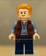 LEGO Minifigure jw023 Owen Grady Dinosaur Trainer Jurassic Park