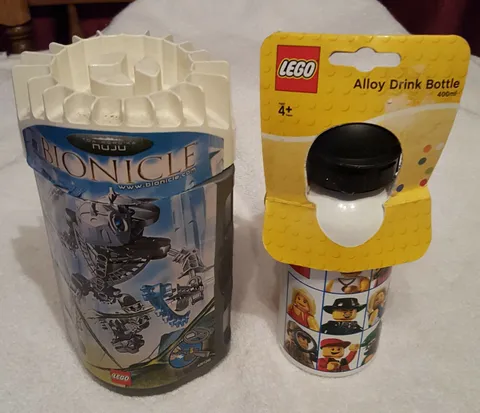 LEGO BIONICLE NUJU (8606) Built & Lego Water Bottle NEW