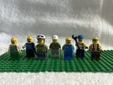 LEGO Minifigure Assorted Lot of 7 (Construction, Utility, Criminal Minifigures)