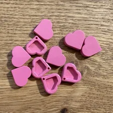 LEGO Pink Heart-Shaped Plastic Pieces Lot, 8 Pieces Total (Pink Hearts)