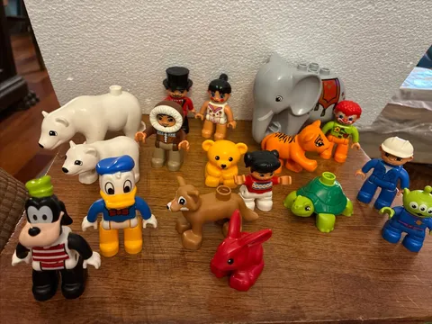 LEGO DUPLO Figure Lot, Circus, Eskimo, Disney, Alien, Animals
