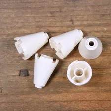 LEGO White Cone 2 x 2 x 2 - Open Stud 3942c Qty 5