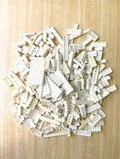 Vintage LEGO White Bulk Lot 1lb 14oz Includes LEGO's, Printed LEGO's, & Technic