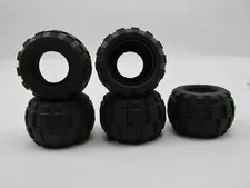 Lego Small Black Balloon Tires 43.2 x 28 S 6579 ~ Lot of 5