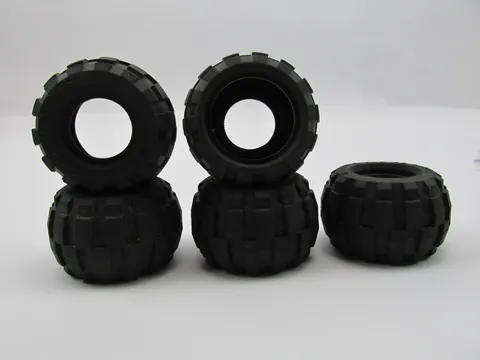 Lego Small Black Balloon Tires 43.2 x 28 S 6579 ~ Lot of 5