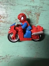 LEGO DUPLO Spider Man with Red Motorcycle Marvel Superhero Minifigure