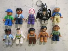 Lot 10 LEGO Duplo Figures Batman Key cave man and women Spider Woman Ghost