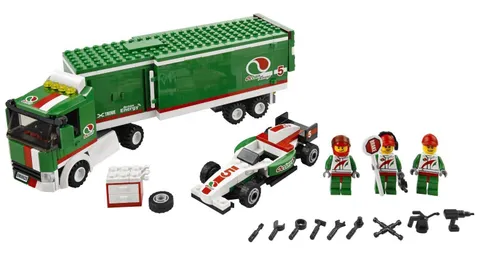 LEGO City Grand Prix Truck 60025 Octan 315pc Incomplete w/ Parts & Minifigs