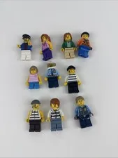 10 Lego CITY Minifigure Lot 10 Assorted People Citizens Workers