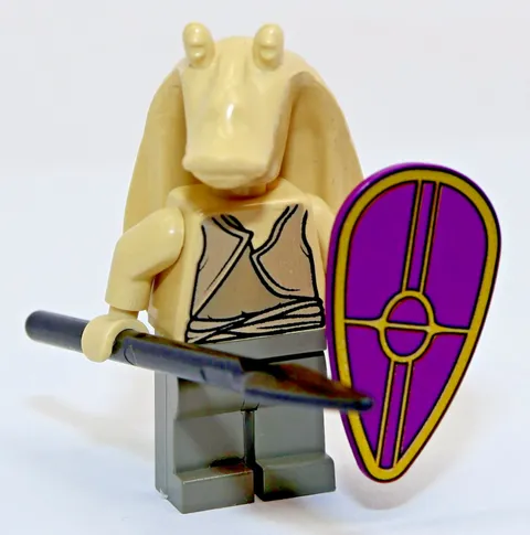 LEGO Star Wars Jar Jar Binks Minifigure Episode 1 w/Gungan Shield (sw0017)