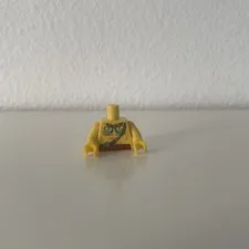 LEGO Yellow Minifigure Torso No Shirt Scars Shell Necklace Anchor 