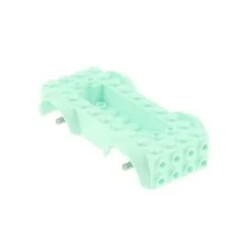 1x LEGO Chassis 5x10x2 Light Aqua Axles New Light Gray Fenders 11650c02
